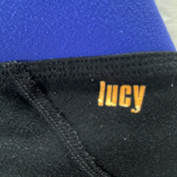 LUCY brand bluish purple 2pc set tank top and cropped legging gym attire sizeS/M - Picture 15 of 16